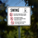 Swing Rules Aluminum Sign (Non Reflective)