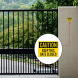 Caution Keep Gate Closed Decal (Non Reflective)