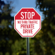 No Thru Traffic Private Drive Aluminum Sign (Non Reflective)