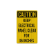 Keep Electrical Panel Clear Decal (EGR Reflective)