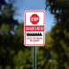 Stop Do Not Enter Road Spikes Aluminum Sign (Non Reflective)