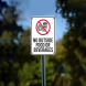 No Outside Food or Beverages Aluminum Sign (Non Reflective)