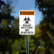 Biohazard Warning Aluminum Sign (Non Reflective)