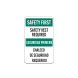 Bilingual OSHA Safety Vest Required Aluminum Sign (Non Reflective)