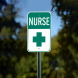 Nurse With First Aid Symbol Aluminum Sign (Non Reflective)