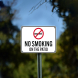 No Smoking On the Patio Aluminum Sign (Non Reflective)