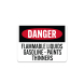 OSHA Flammable Liquids Gasoline Paints Thinners Aluminum Sign (Non Reflective)