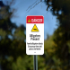Danger Alligators Present Avoid Attack Aluminum Sign (Non Reflective)