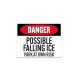 OSHA Possible Falling Ice Park At Own Risk Plastic Sign