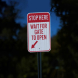 Stop Here Wait For Gate To Open Aluminum Sign (EGR Reflective)