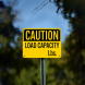Write-On OSHA Load Capacity Lbs Plastic Sign