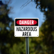 OSHA Hazardous Area Plastic Sign