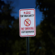 No Smoking, Stop Your Motor Aluminum Sign (Diamond Reflective)