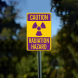 Radiation Hazard Plastic Sign