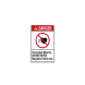ANSI Pacemaker Wearers Do Not Enter Plastic Sign