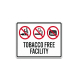 Tobacco Free Facility Plastic Sign