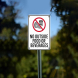 No Outside Food Or Beverages Plastic Sign
