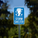 Storm Shelter Plastic Sign
