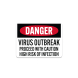 OSHA Virus Outbreak Proceed With Caution Plastic Sign