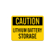 OSHA Lithium Battery Storage Plastic Sign
