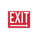 Exit With Right Arrow Plastic Sign