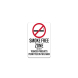 Smoke Free Zone No Use Of Tobacco Products Permitted Plastic Sign