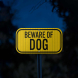 Beware Of Dog Aluminum Sign (HIP Reflective)