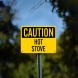 OSHA Hot Stove Plastic Sign
