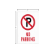 No Parking Corflute Sign (Reflective)