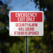 Fire & Emergency Exit Only Aluminum Sign (Non Reflective)