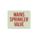 Main Sprinkler Valve Aluminum Sign (Glow In The Dark)