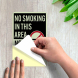 Bilingual No Smoking In This Area Decal (Glow In The Dark)