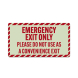 Emergency Exit Only Decal (Glow In The Dark)