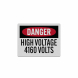 OSHA High Voltage 4160 Volts Decal (Reflective)