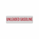 Unleaded Gasoline Decal (Reflective)