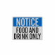 OSHA Food & Drink Only Decal (Reflective)