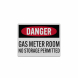 Gas Meter Room No Storage Permitted Decal (Reflective)