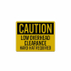 Low Clearance Hard Hat Required Decal (Reflective)