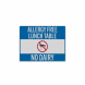 Allergy Free Lunch Table No Dairy Decal (Reflective)