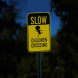 Slow Children Crossing Aluminum Sign (EGR Reflective)