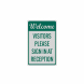 Welcome Visitor Please Sign Decal (Reflective)