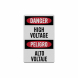 Bilingual High Voltage Warning Decal (Reflective)