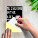 Bilingual No Smoking In This Area Decal (Reflective)