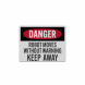 Robot Moves Without Warning Keep Away Decal (Reflective)