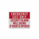 Emergency Exit Only Security Alarm Decal (Reflective)