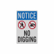 OSHA No Digging Decal (Reflective)