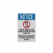 Bilingual Notice Turn Off Your Cell Phones Decal (Reflective)