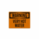 OSHA Warning Very Hot Water Decal (Reflective)