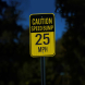 Speed Bump 25 MPH Aluminum Sign (EGR Reflective)
