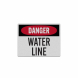 OSHA Danger Water Line Decal (Reflective)